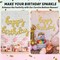 Gold “Happy Birthday” Script Balloon Banner – Cursive Foil Mylar Letters, Reusable Party Decoration for Kids, Adults, Men & Women (Gold)